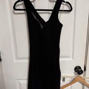 Trixxi Black V-Neck Mini Dress